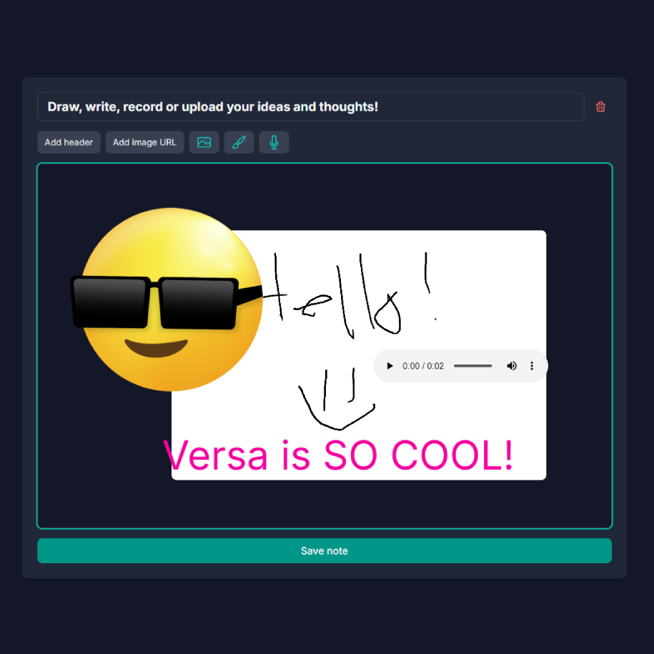 Notes view, capture thoughts and reminders